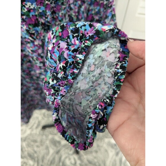 AVA VIV Tops Womens 1X Blouse Multi Floral Balloon Long Sleeve Boho Chic Cottage - Picture 5 of 13